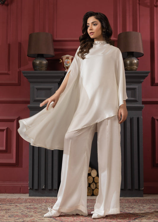 SILK SHORT KAFTAN SET ALB44-S