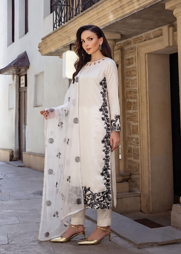 Offwhite silk suit ALS557-B8