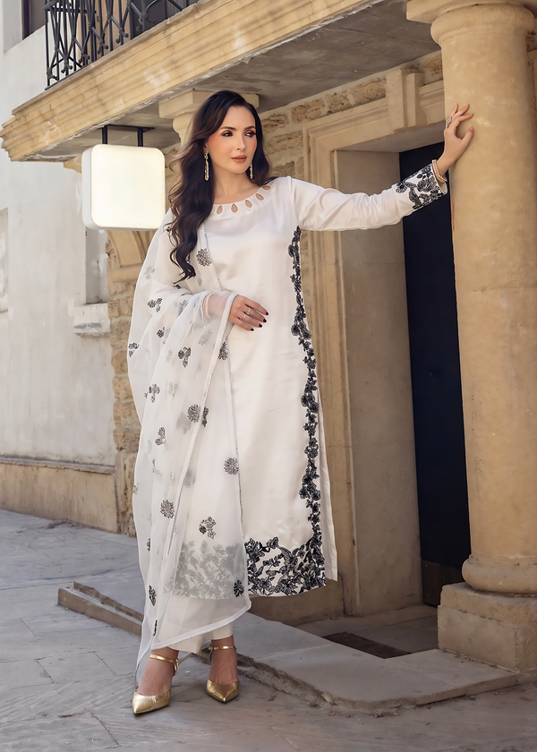 Offwhite silk suit ALS557-B8