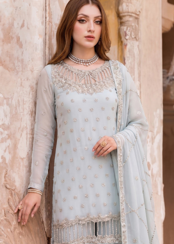 Light blue gharara set als7698