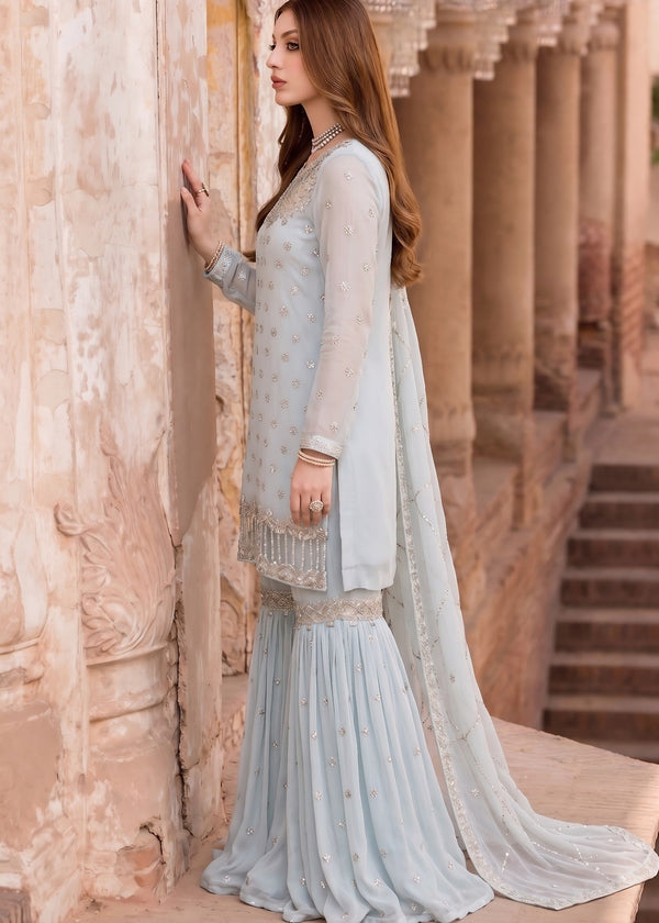 Light blue gharara set als7698