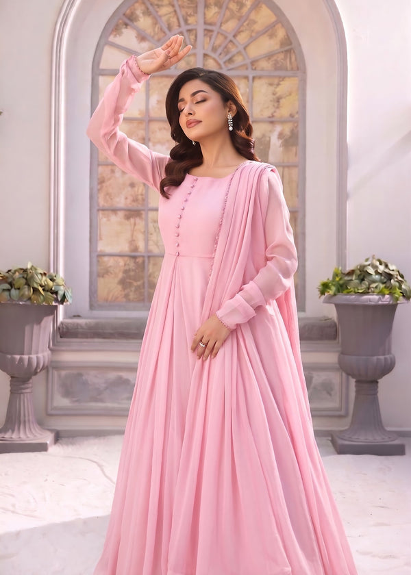 Light Pink Chiffon Maxi ALM-88578