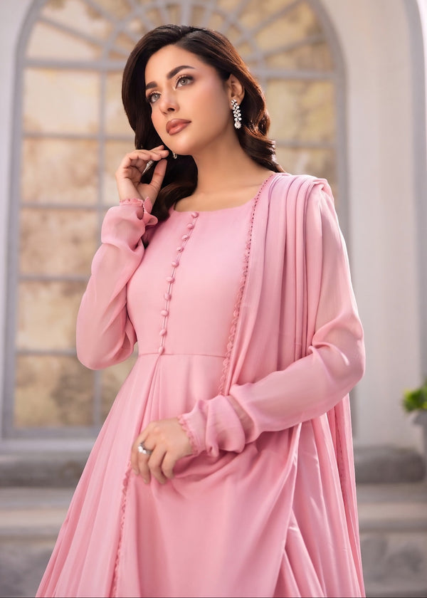 Light Pink Chiffon Maxi ALM-88578