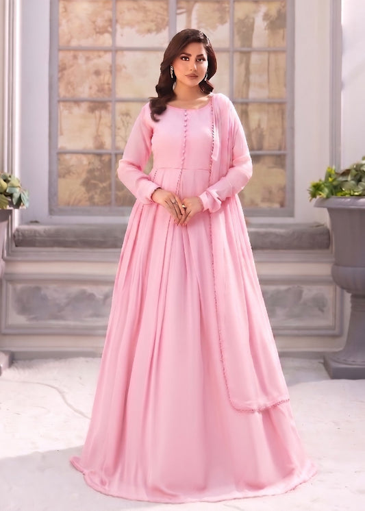 Light Pink Chiffon Maxi ALM-88578
