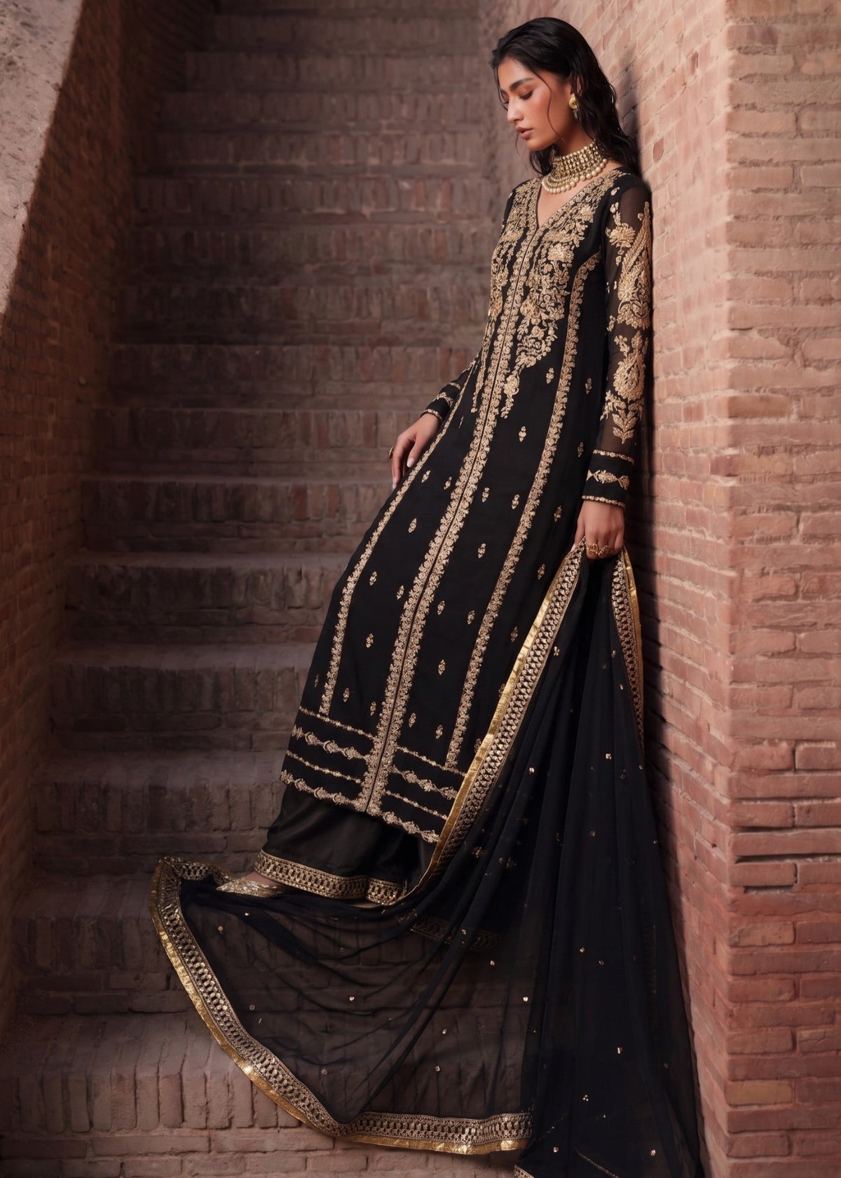 BLACK KURTA SET ALL901