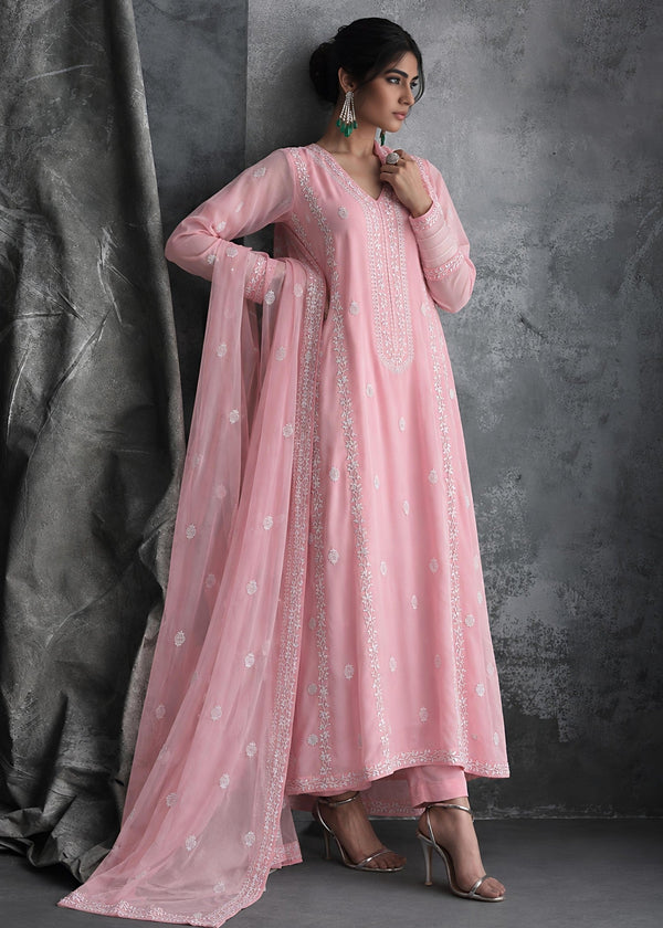 light pink chiffon suit als5784