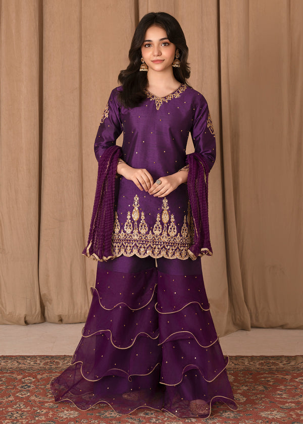 PURPLE GHARARA SET ALT302