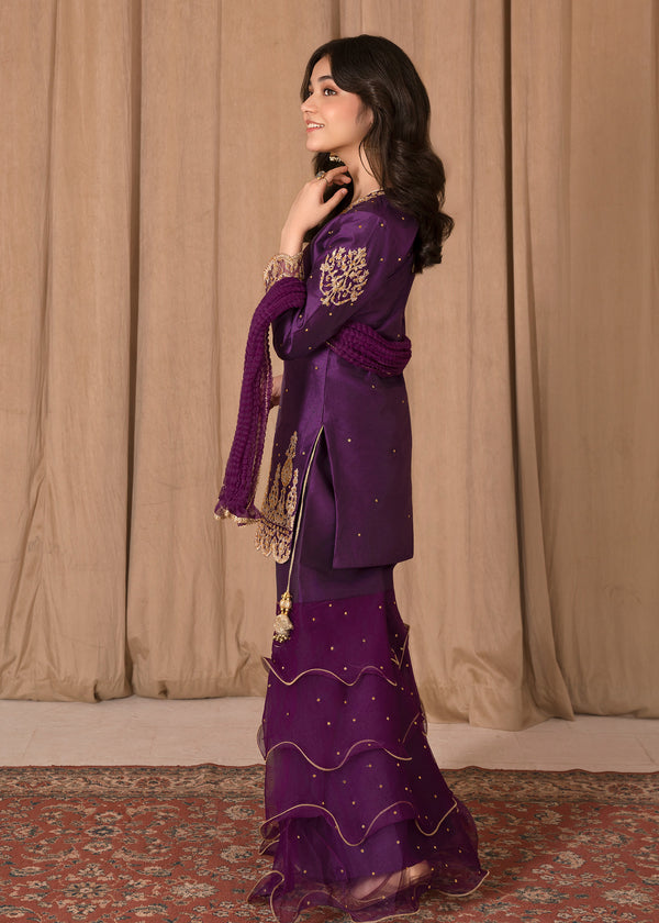 PURPLE GHARARA SET ALT302