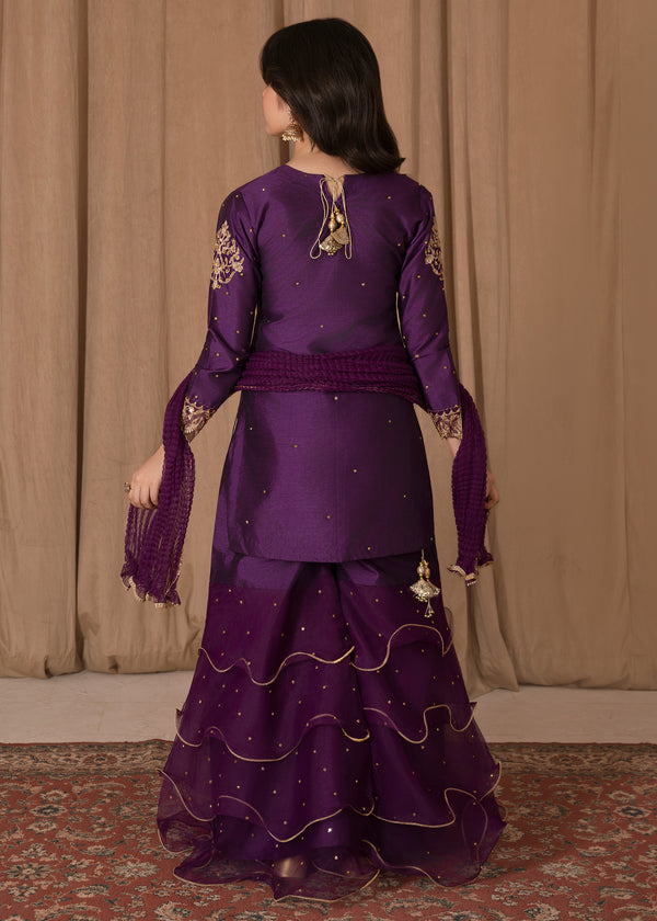 PURPLE GHARARA SET ALT302