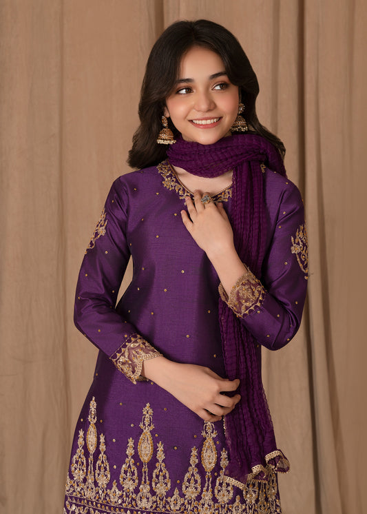 PURPLE GHARARA SET ALT302