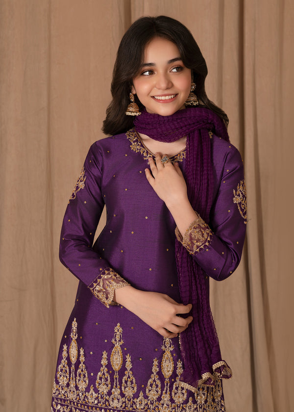PURPLE GHARARA SET ALT302