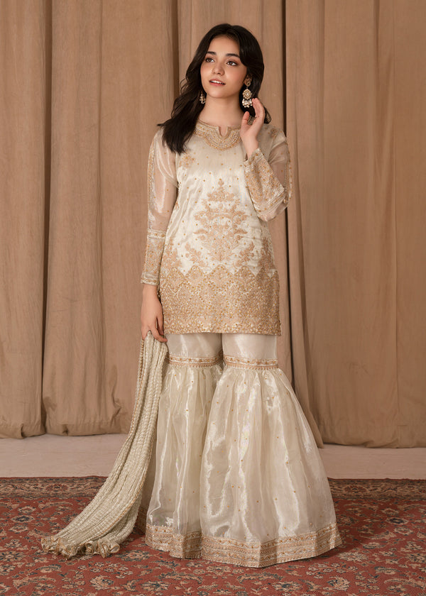 Off White gharara set ALT403