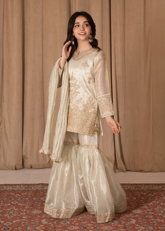 Off White gharara set ALT403