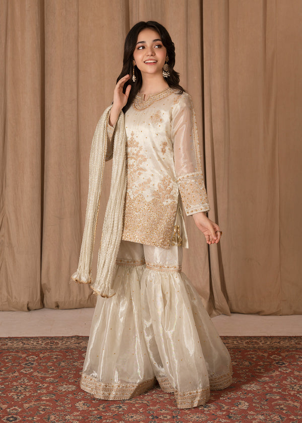 Off White gharara set ALT403