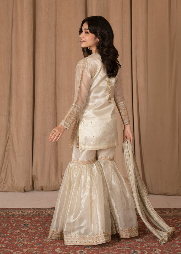 Off White gharara set ALT403