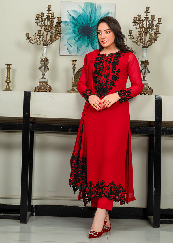 RED KURTI SET ALL210