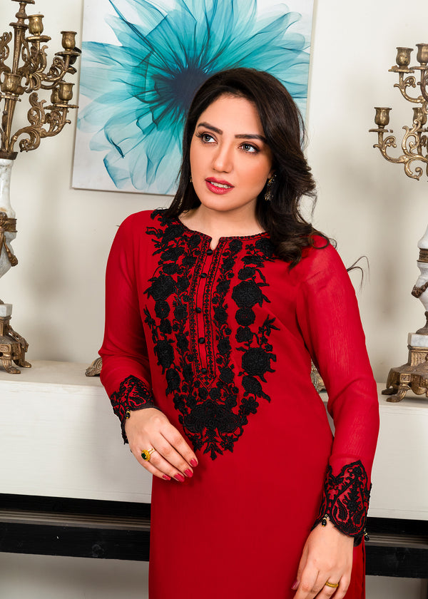 RED KURTI SET ALL210