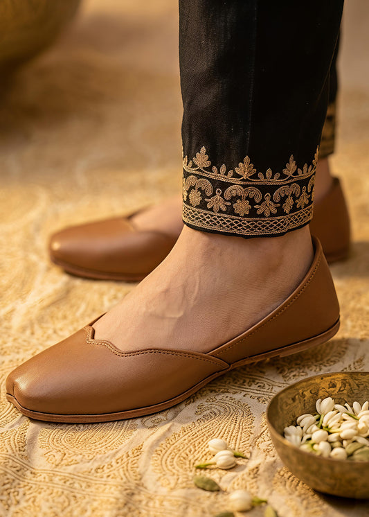 Tan Brown leather khussa ALK16