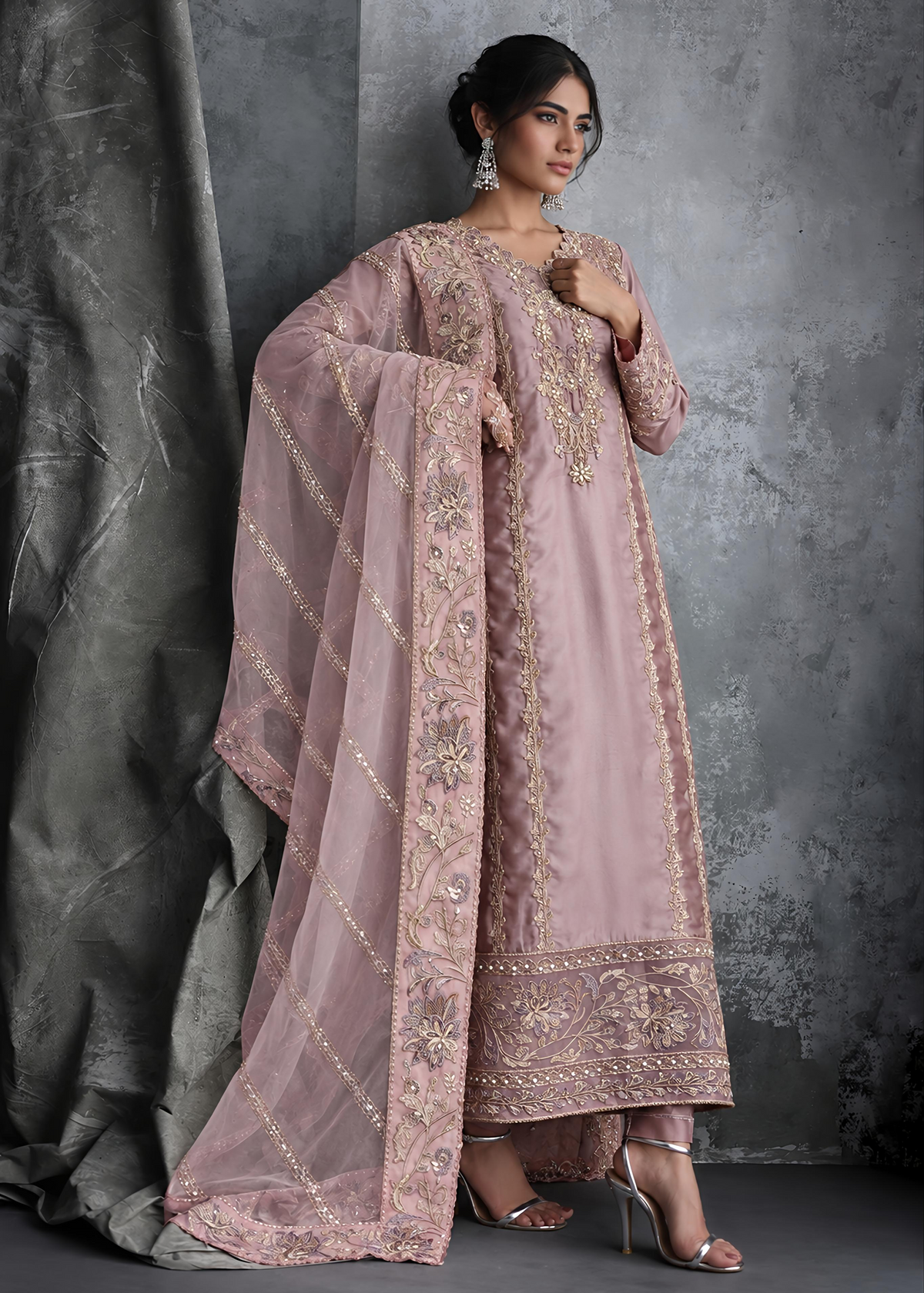 MAUVE PINK SUIT ALS M269-A