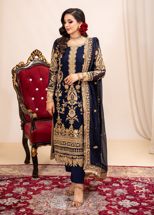 Navy blue suit ALL402