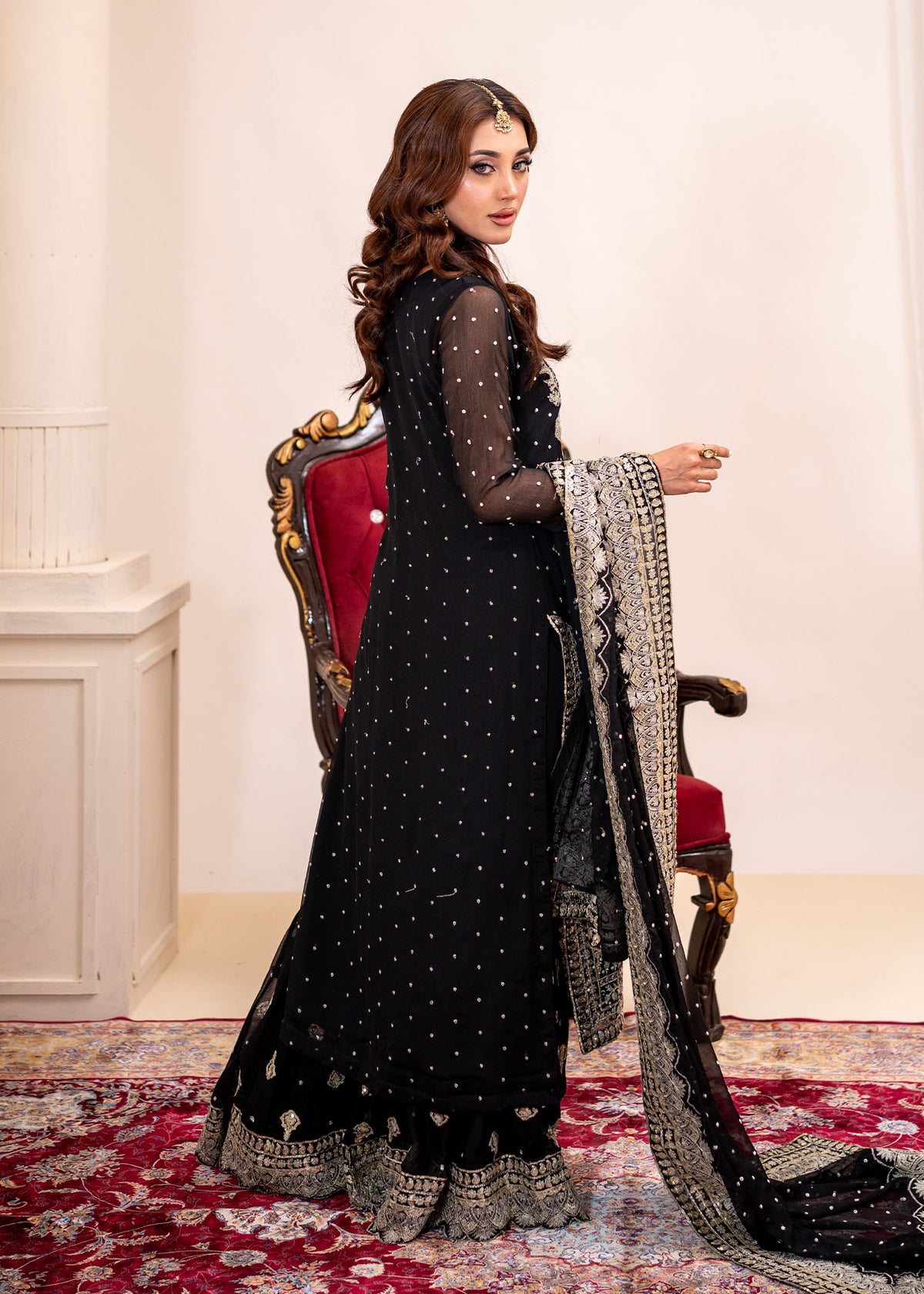 Black gharara suit ALL404