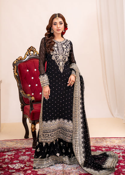 Black gharara suit ALL404