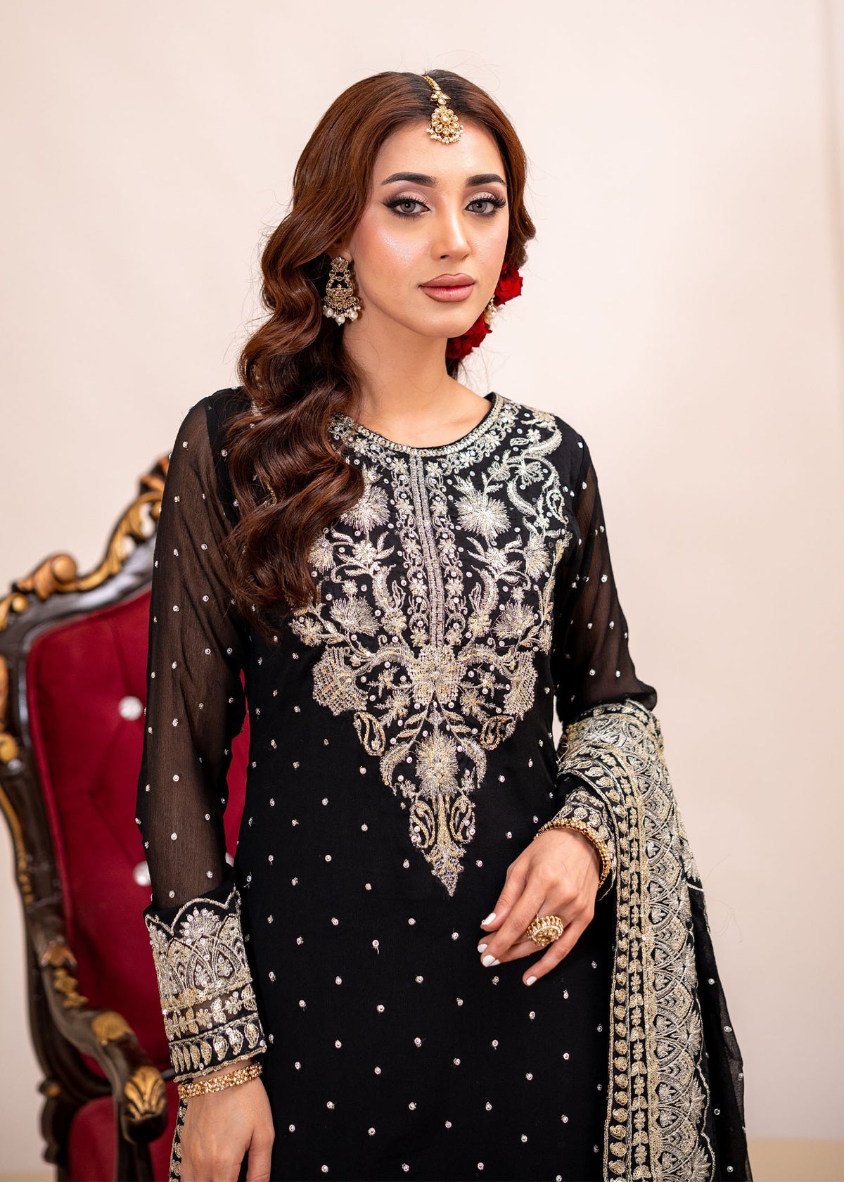Black gharara suit ALL404