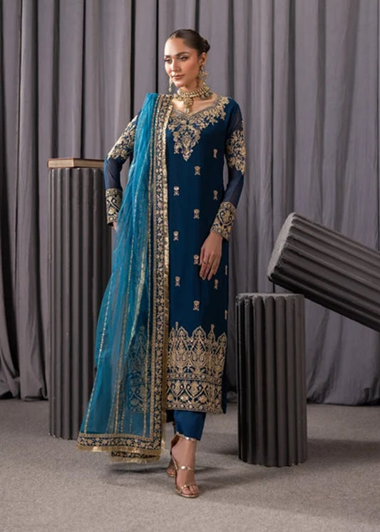 TEAL BLUE SUIT ALN03