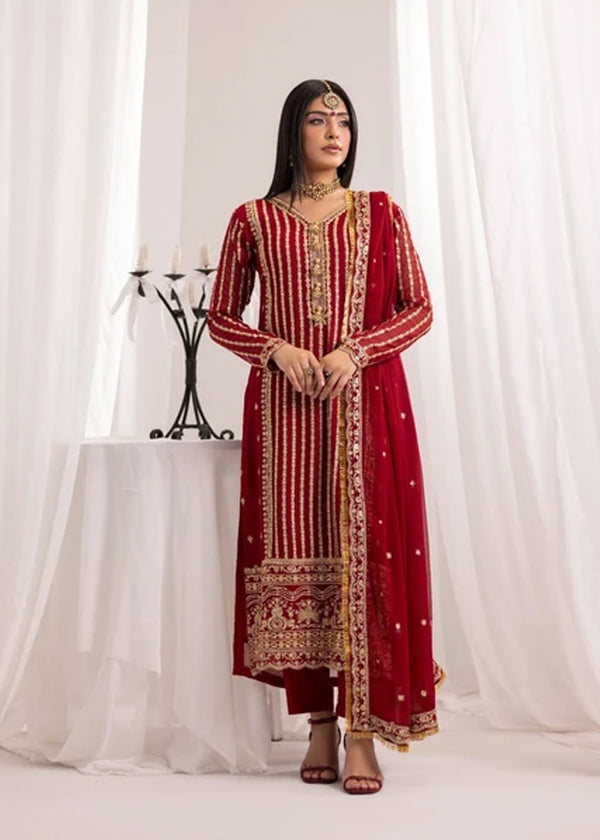 MAROON CHIFFON SUIT ALL908