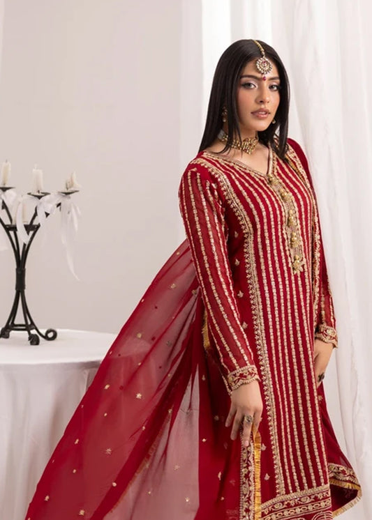 MAROON CHIFFON SUIT ALL908