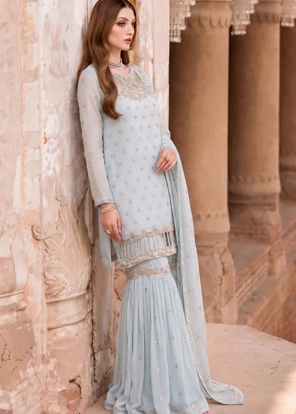 Light blue gharara set als7698