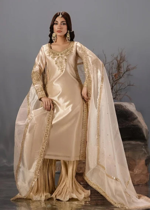 CHAMPAGNE TISSUE SUIT ALS410-B1