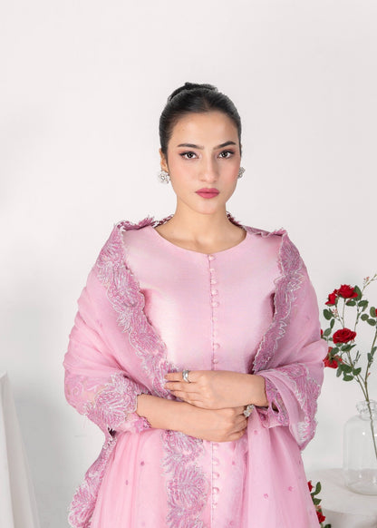 PINK RAWSILK KURTI SET ALL611