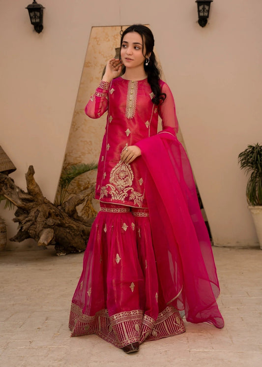 PINK GHARARA SET ALT009