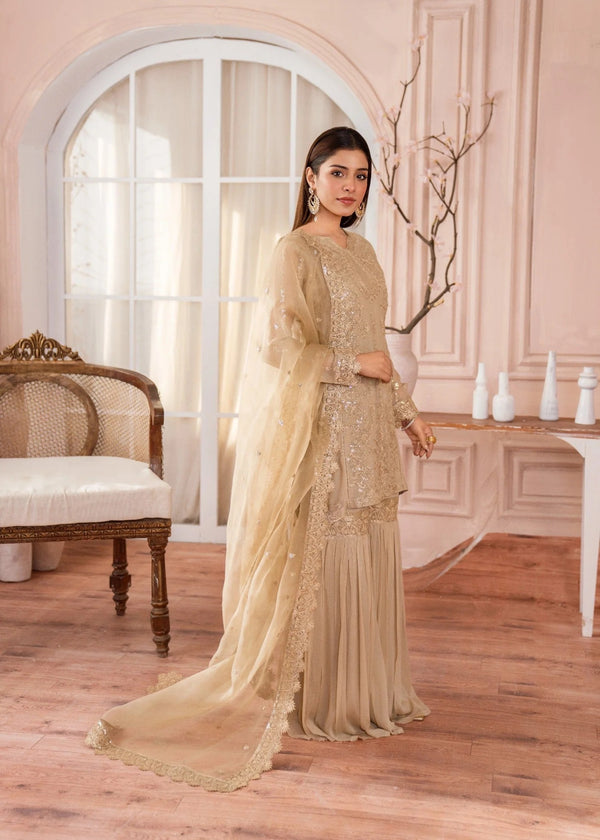 GOLDEN GHARARA SET ALL112
