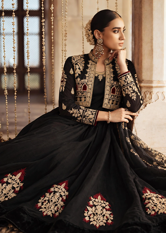 Black Maxi with Waistcoat ALL206