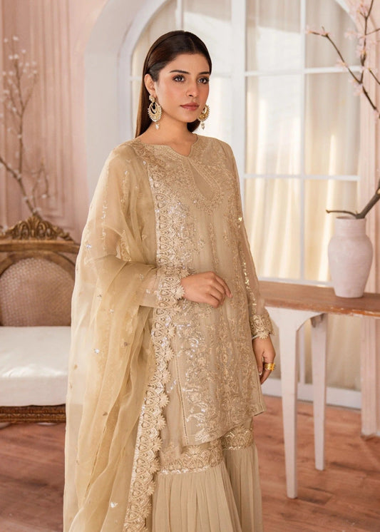 GOLDEN GHARARA SET ALL112