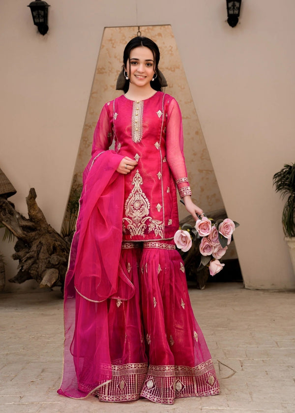 PINK GHARARA SET ALT009