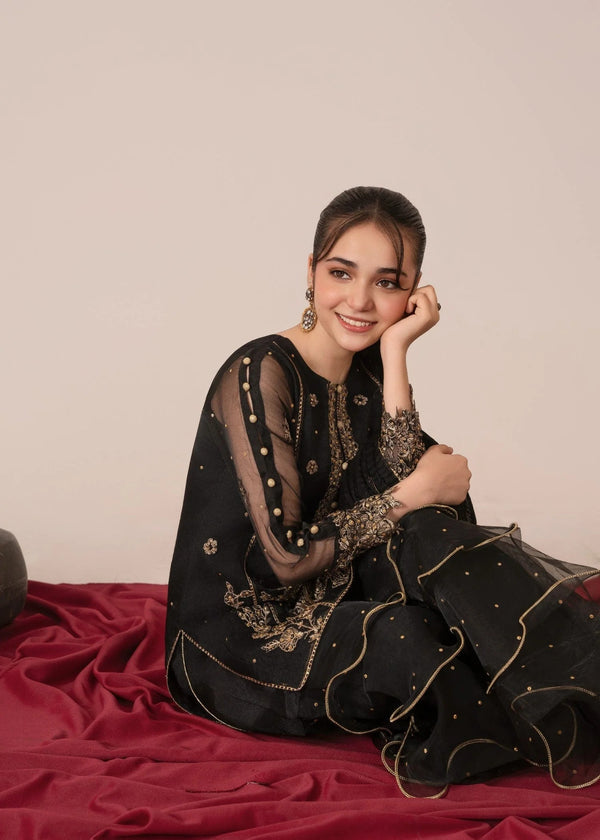 Black Gharara set ALT405