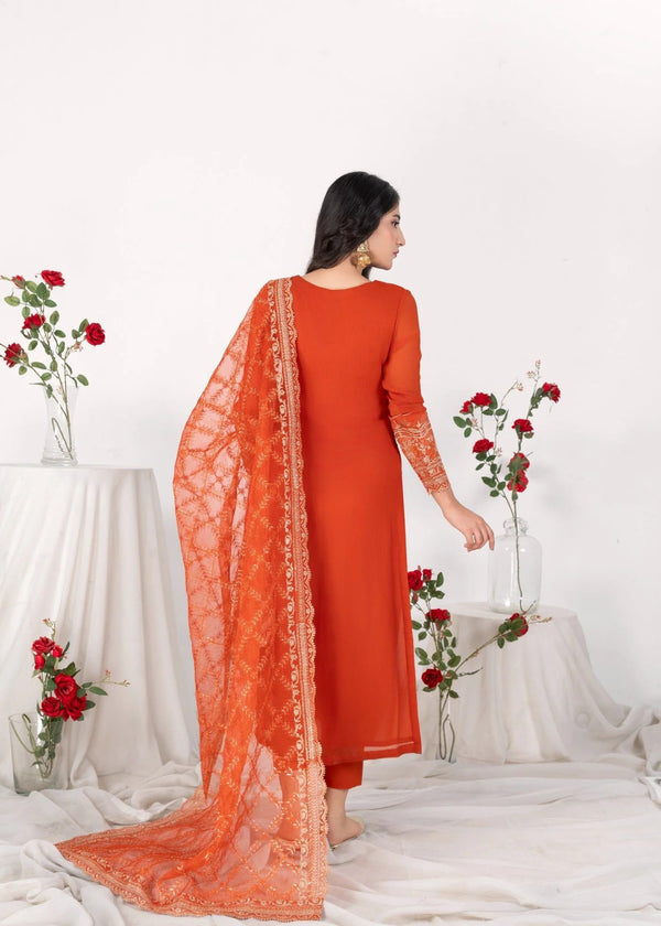 COPPER ORANGE KURTI SET ALL605