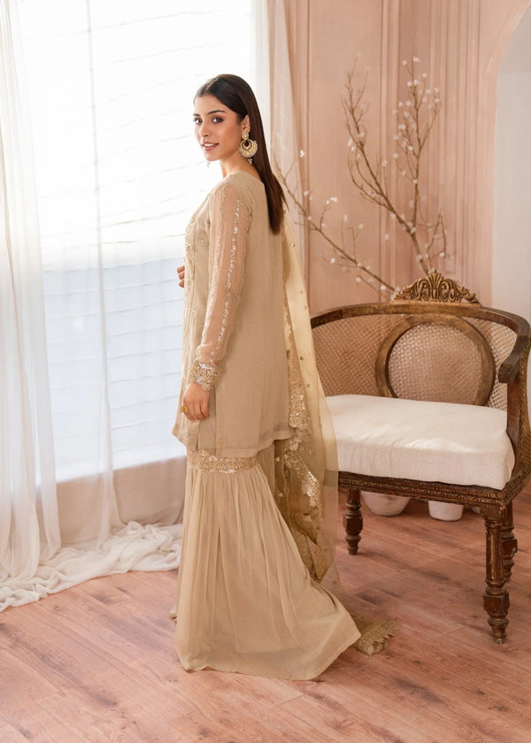 GOLDEN GHARARA SET ALL112