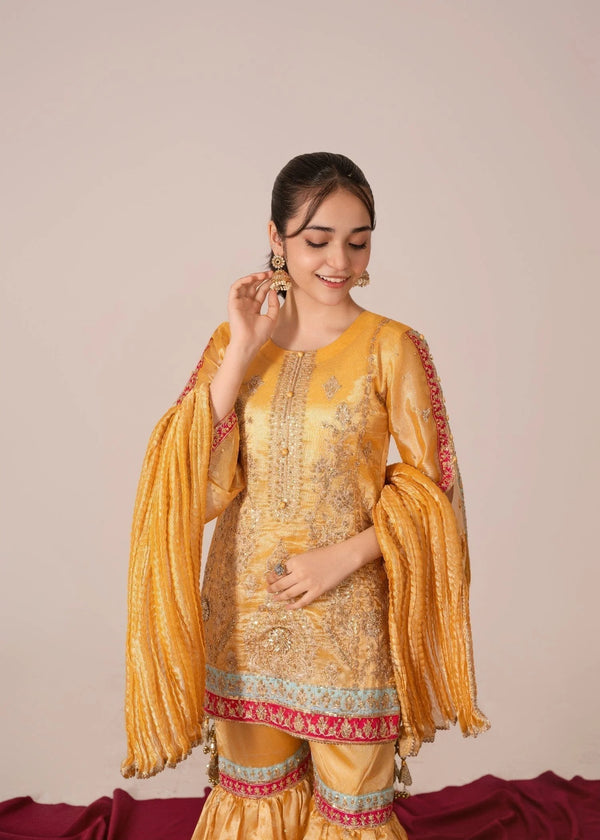 Mustard Gharara set 406