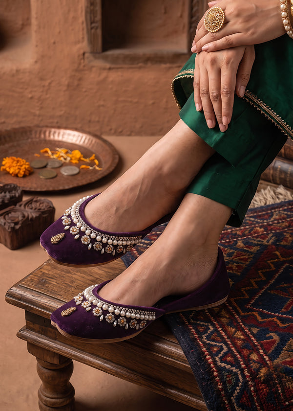 PURPLE VELVET KHUSSA ALK800