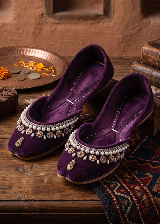 PURPLE VELVET KHUSSA ALK800