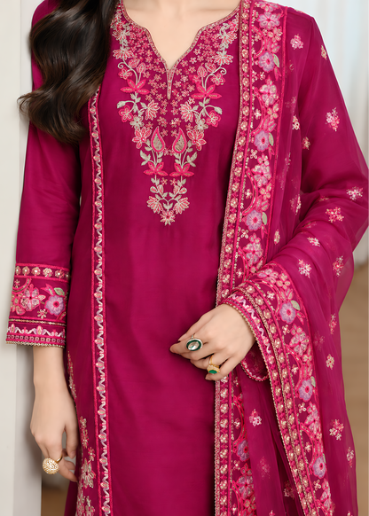 Rose Magenta Silk Suit ALS5897-M