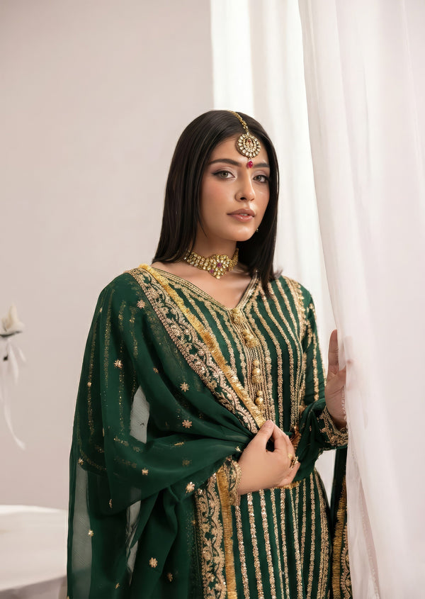 Bottle Green suit ALN401