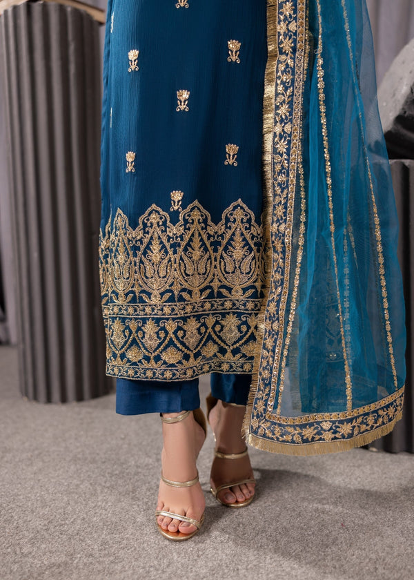 TEAL BLUE SUIT ALN03