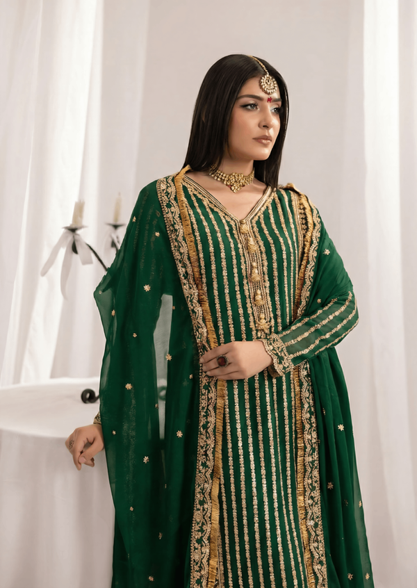 Bottle Green suit ALN401