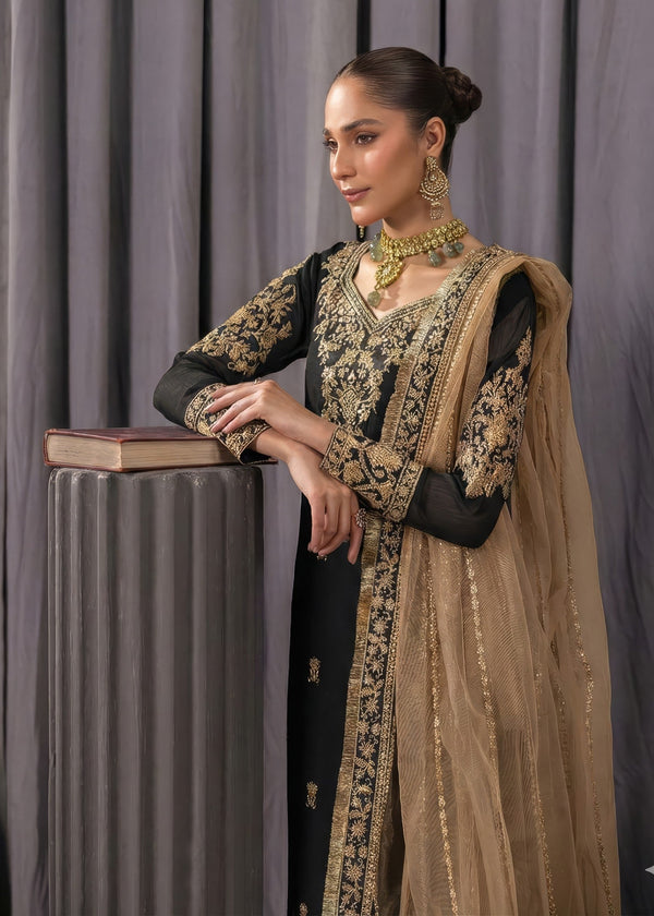 Black Chiffon Suit ALN03-B
